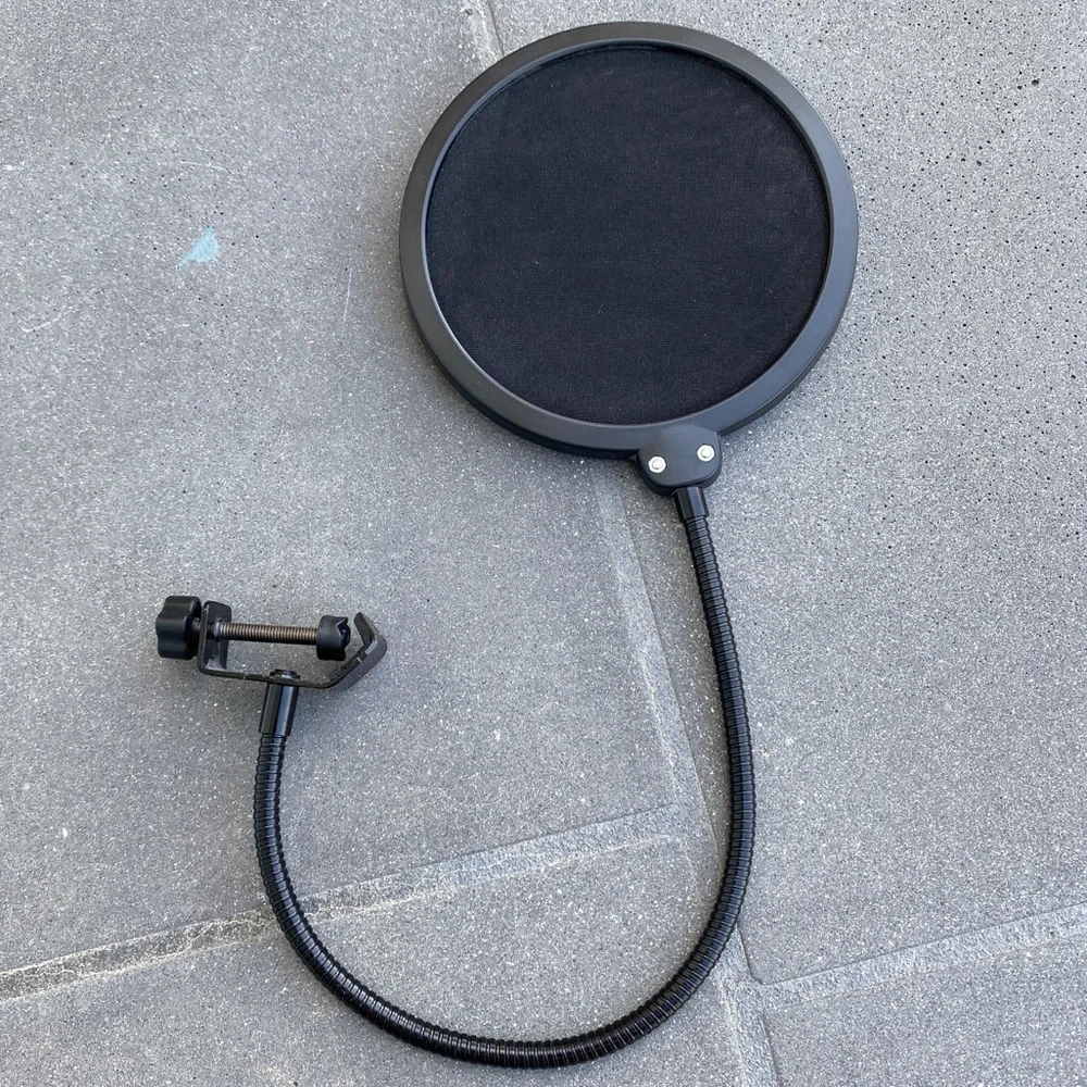 Microphone Pop Filter Mask Shield vocal recording podcast accessory voice sound